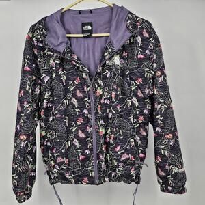 The North Face Small Petite Hydrenaline Jacket Floral Print Zip-Up Y2K Polyester